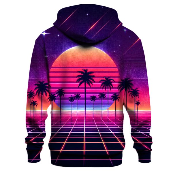 Funky Synthwave Sunset Hoodie Hoodie Designs