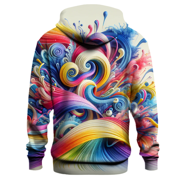 Electric Colorful Waves Hoodie