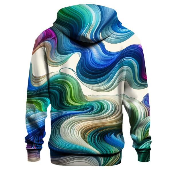 Vivid Color Wave Hoodie Hoodie Designs