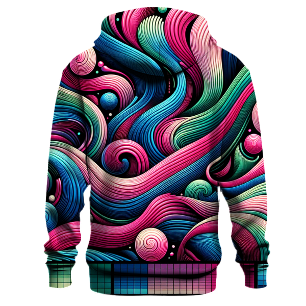 Digital Wave Patterns Hoodie