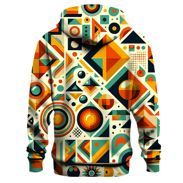 Retro Geometric Joy Hoodie Hoodie Designs