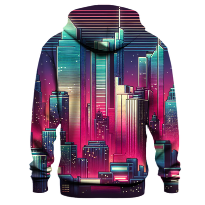 Synthwave Neon Skyscrapers Hoodie