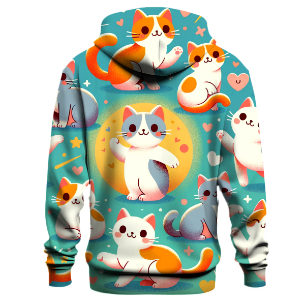 Quirky Cat Patterns Hoodie