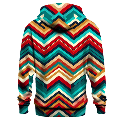 Vibrant Chevron Craze Hoodie Lightweight Hoodies