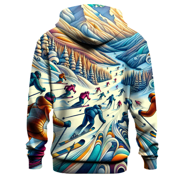 Skiing Rush Hoodie Graphic Hoodies