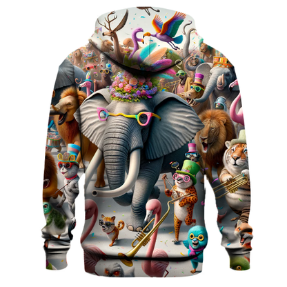 Quirky Animal Parade Hoodie