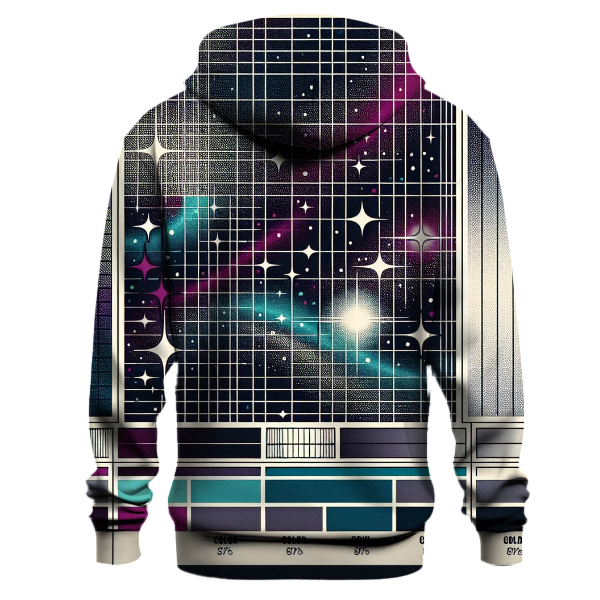 Retro Galactic Grids Hoodie Pullover Hoodies