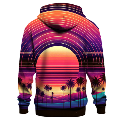 Retro Futuristic Sunset Hoodie