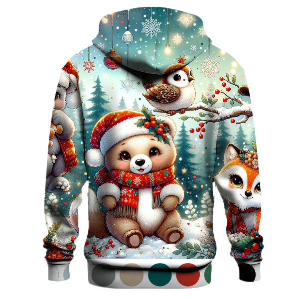 Cute Christmas Critters Gathering Hoodie