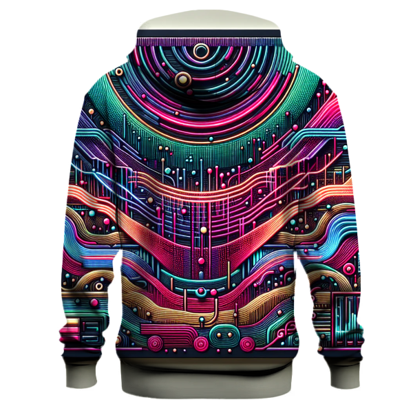 Synth Waveform Design Hoodie Pullover Hoodies