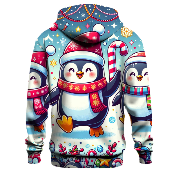 Whimsical Penguin Parade Hoodie