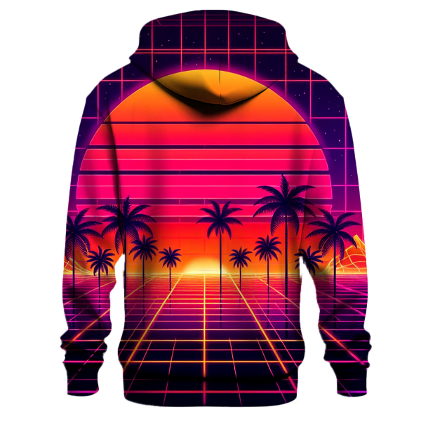 Synthwave Sunset Escape Hoodie Hoodies Fashion