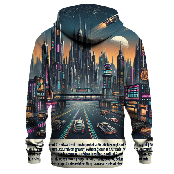 Retro Futuristic Tech Odyssey Hoodie