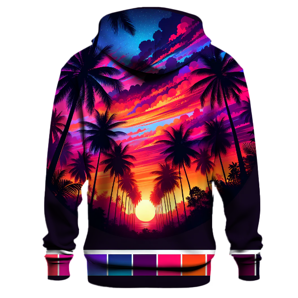 Vibrant Sunset Silhouette Hoodie