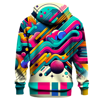 Funky Abstract Lines Hoodie Hoodies Fashion