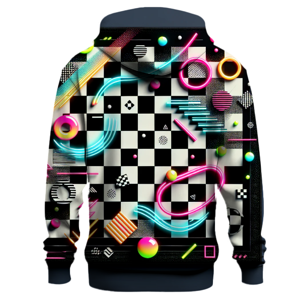 Flashy Neon Checkerboard Hoodie