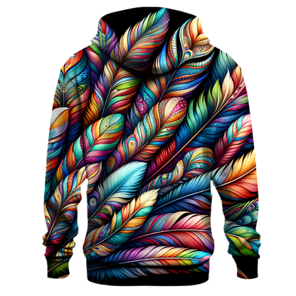 Colorful Feather Patterns Hoodie