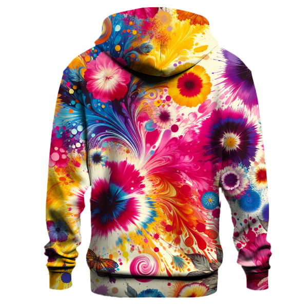 Electric Garden Tie-dye Design Hoodie