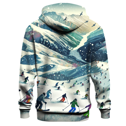 Skiing Snowy Adventure Hoodie