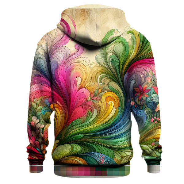 Whimsical Flora Hoodie Embroidered Hoodies