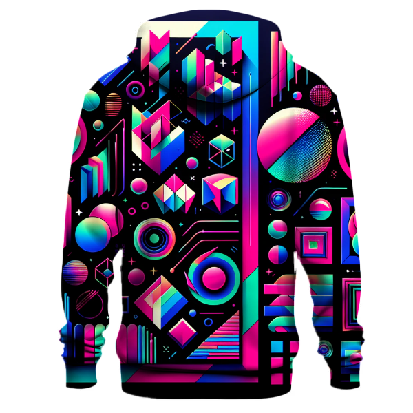 Neon Pop Abstract Hoodie Pullover Hoodies