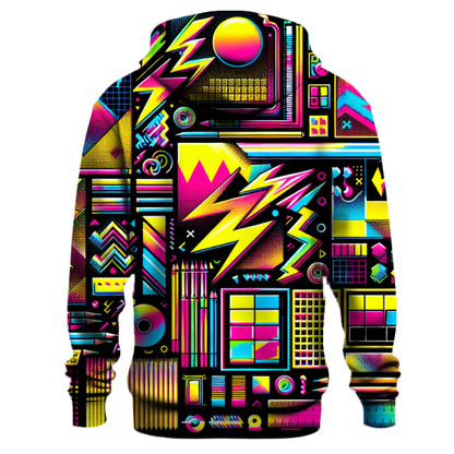 Electric 80s Patterns Hoodie