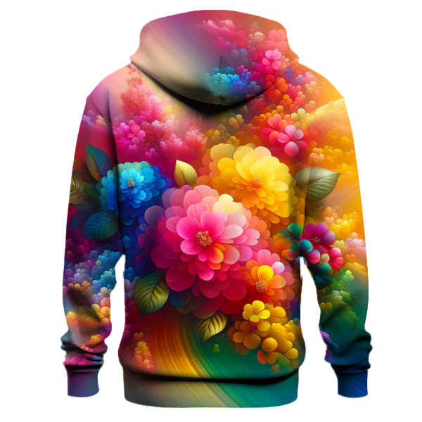 Electric Blossom Gradient Hoodie