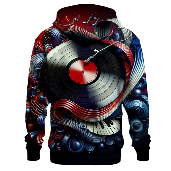 Vinyl Record Revolution Design Hoodie Lightweight Hoodies