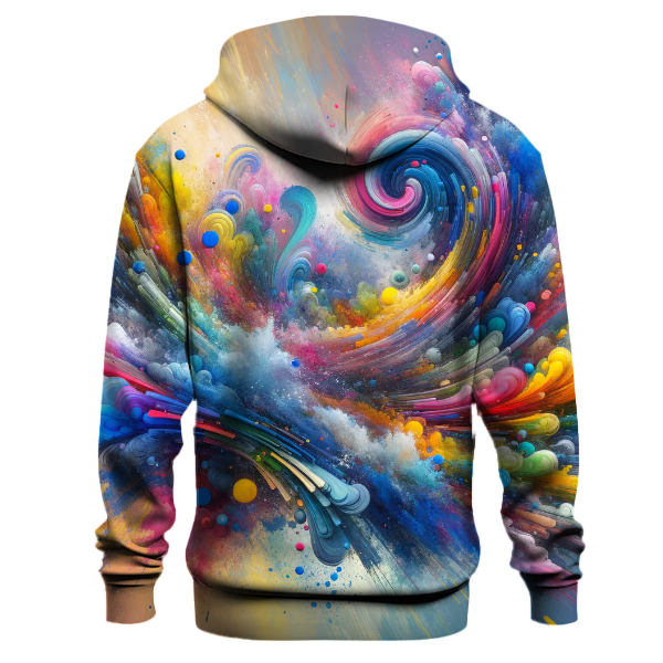 Abstract Watercolor Splashes Hoodie