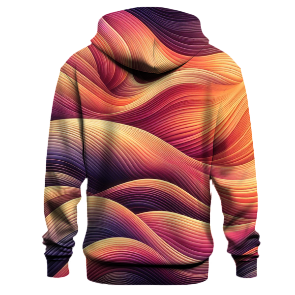 Vibrant Sunset Waves Hoodie