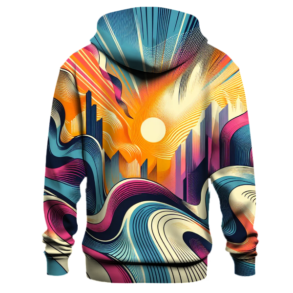 Retro Wave Design Hoodie Custom Hoodies