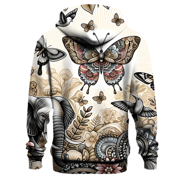 Charming Wildlife Patterns Hoodie