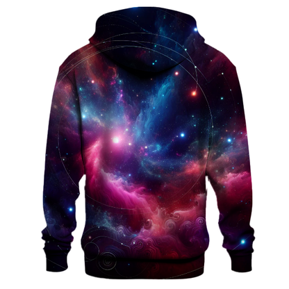 Neon Cosmic Voyage Hoodie