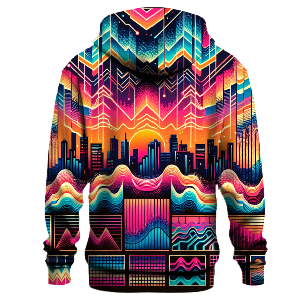 Electric Dusk Wave Hoodie