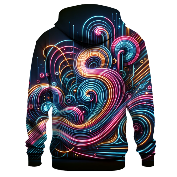 Retro Neon Lines Hoodie