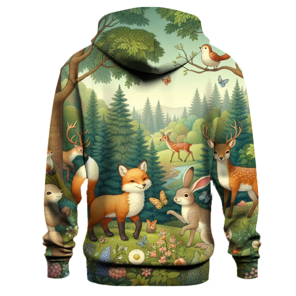 Rustic Woodland Creatures Hoodie