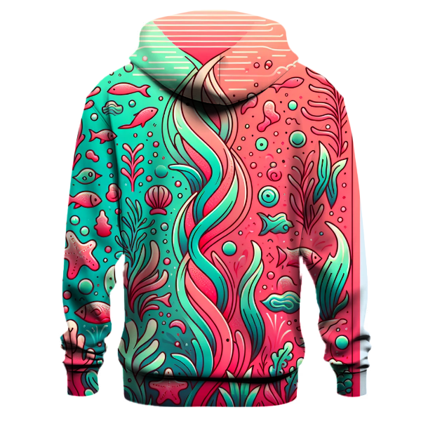 Vibrant Coral Dream Hoodie