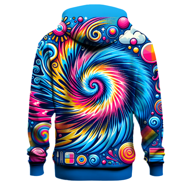 Whimsical Tie-Dye Spiral Hoodie