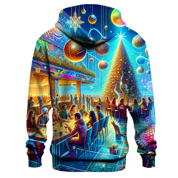 Futuristic Christmas Celebration Hoodie