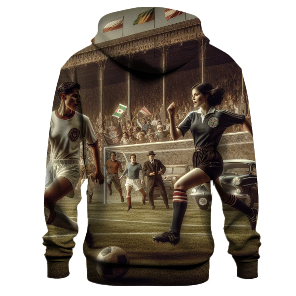 Soccer Vintage Poster Hoodie Printed Hoodies