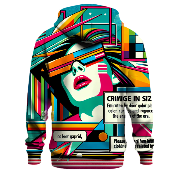 Retro Pop Graphic Hoodie Pullover Hoodies