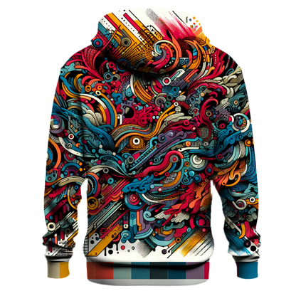 Retro Graffiti Design Hoodie Designer Hoodies