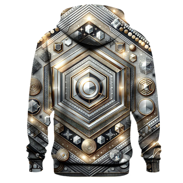 Disco Glam Geometric Hoodie