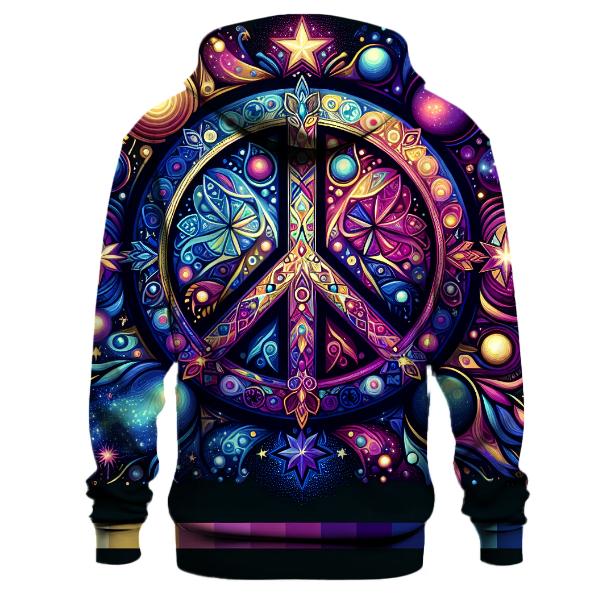 Cosmic Peace Sign Hoodie