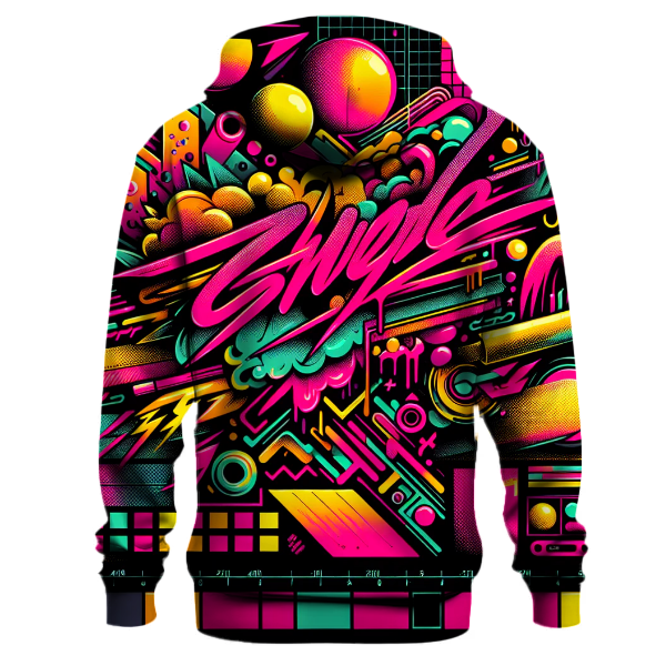 Bold 80s Graffiti Hoodie Custom Hoodies