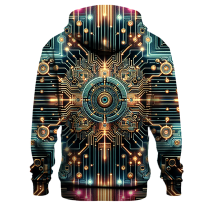 Neon Circuit Melody Hoodie