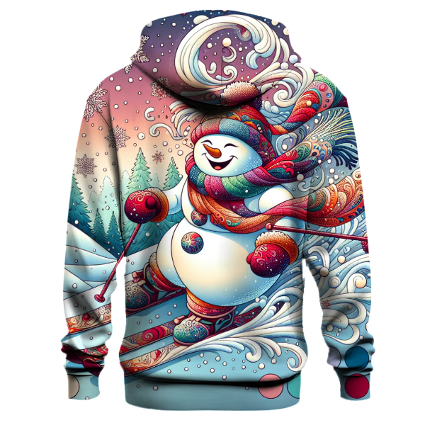 Skiing Snowman Adventures Hoodie