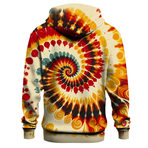 Vintage Sunburst Tie-dye Design Hoodie