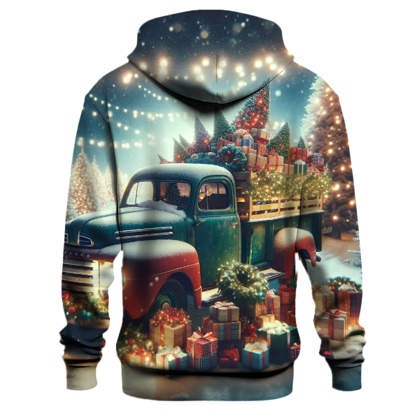 Vintage Christmas Trucks Hoodie