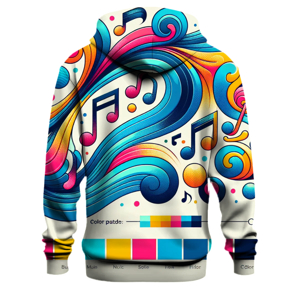 Retro Musical Waves Hoodie